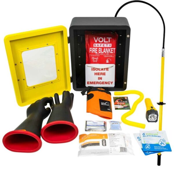 Wall Mounted High Voltage Rescue Kit Class 4 36kV - Volt Safety KIT-HVR-WM-4