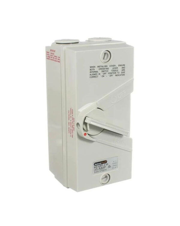 Three Pole 40 Amp Isolating Switch | IP66 Weather Protected