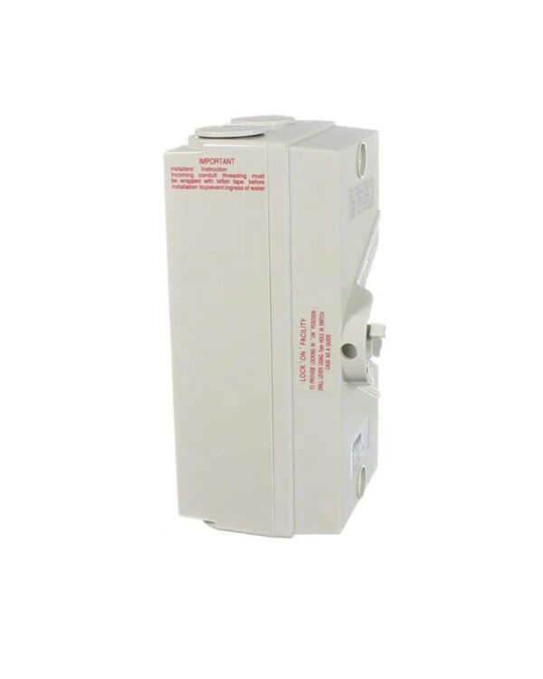 Three Pole 40 Amp Isolating Switch | IP66 Weather Protected - Image 3