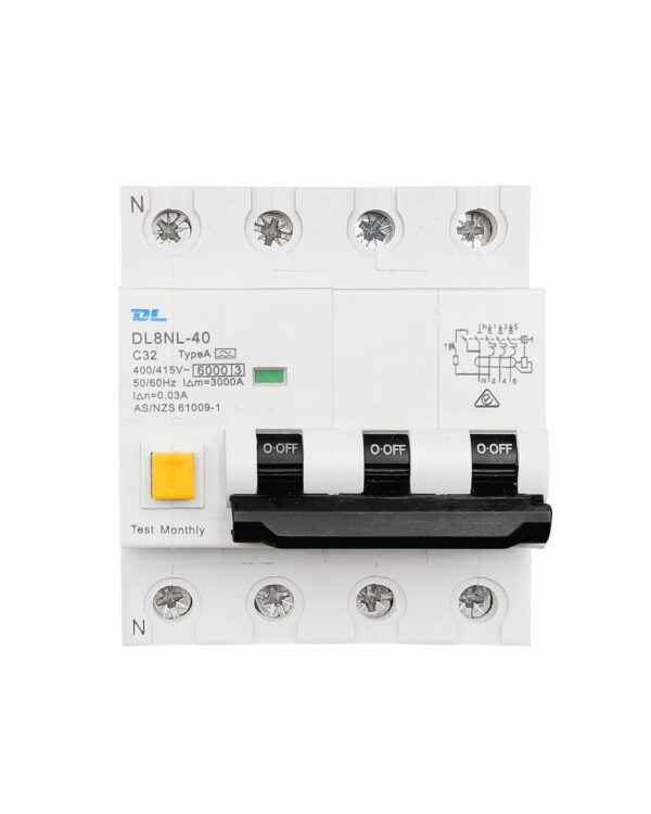 RCBO 40 Amps – 3 Pole 6kA rating 6KA - Image 2