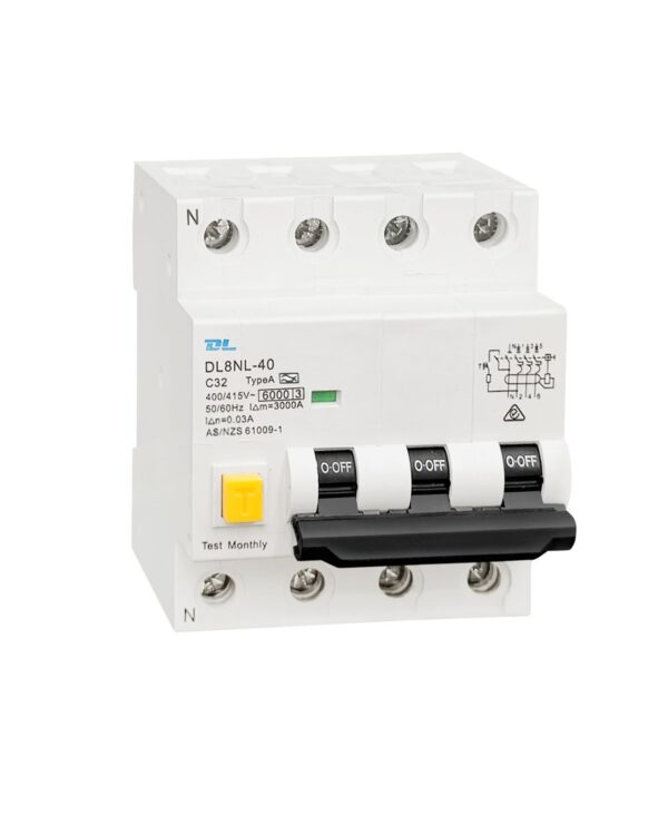 RCBO 40 Amps – 3 Pole 6kA rating 6KA