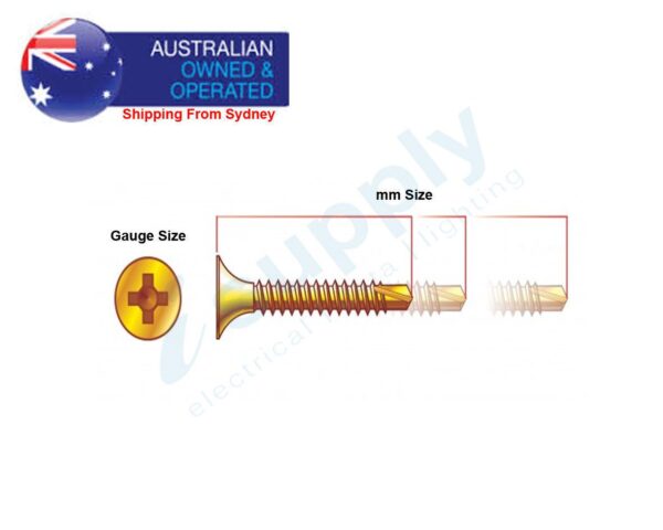 6-18x 41 Drywall Screw Fine Zinc Yellow 1000 Phillips Bugle Head Gyprock 6 Gauge - Image 3