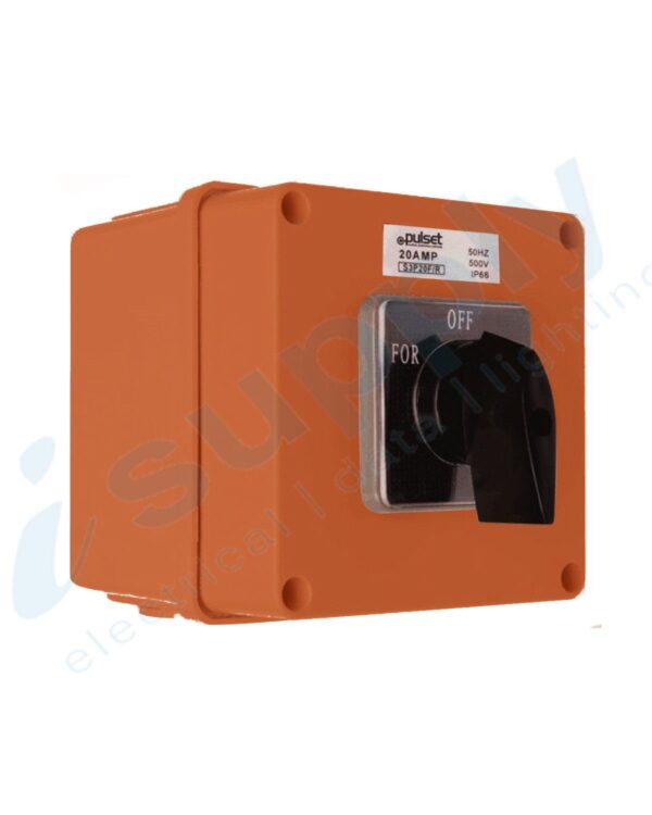 PULSET 3 Phase Square Changeover Switch Resistive Orange IP/S3P20C/0/RO