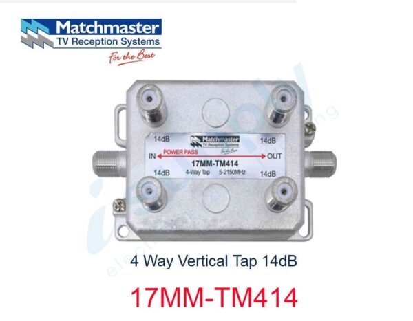 MATCHMASTER 4 Way Vertical Tap 14dB  17MM-TM414