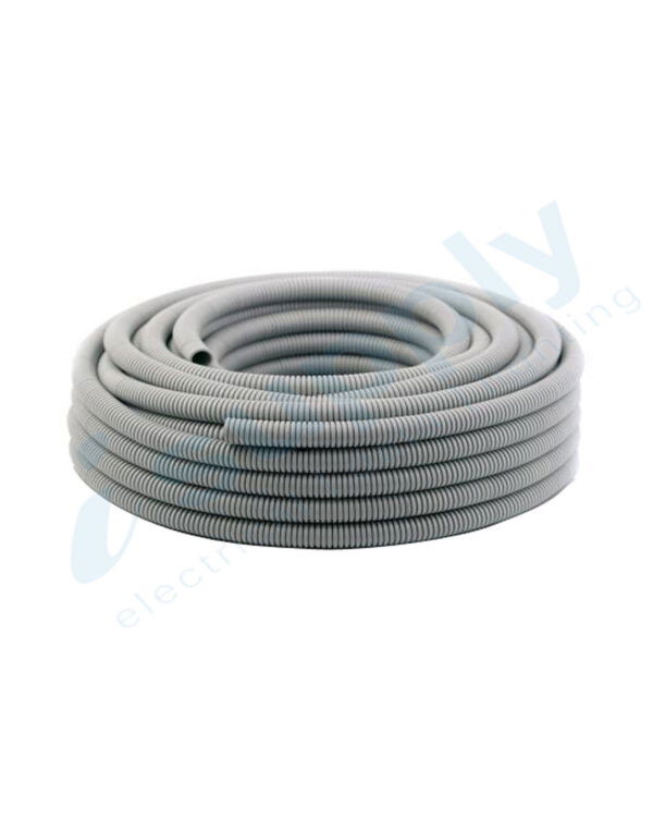 Corrugated Conduit 25mm x 50mtr Roll Grey Medium Duty - Image 6