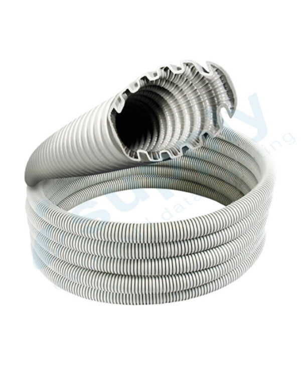 Corrugated Conduit 25mm x 50mtr Roll Grey Medium Duty