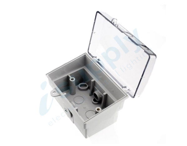 DEXTON One Light Switch 1 Gang + Weatherproof Box Lock Clear Lid - Image 4