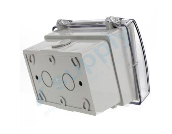 DEXTON One Light Switch 1 Gang + Weatherproof Box Lock Clear Lid - Image 6